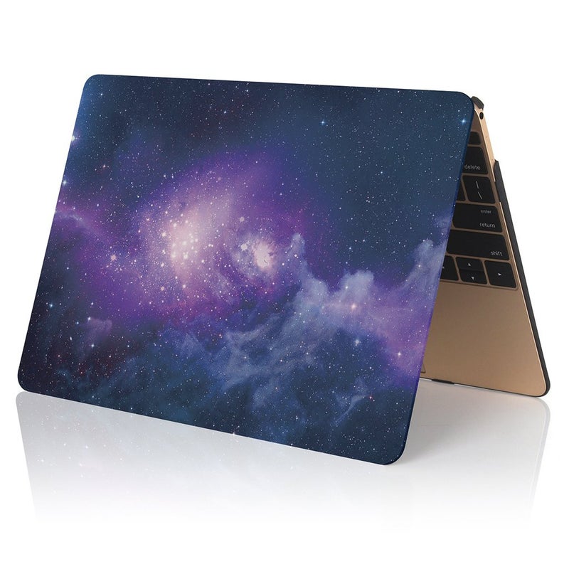 UESWILL Retina 12-inch Galaxy Pattern Hard Shell Case Cover Compatible with MacBook 12 inch (Model: A1534) + Microfibre Cleaning Cloth, Nebula/Purple - Image 4